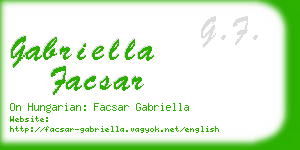 gabriella facsar business card